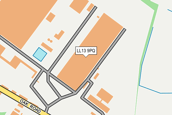 LL13 9PQ map - OS OpenMap – Local (Ordnance Survey) LL13 9PQ map - OS OpenMap – Local (Ordnance Survey)