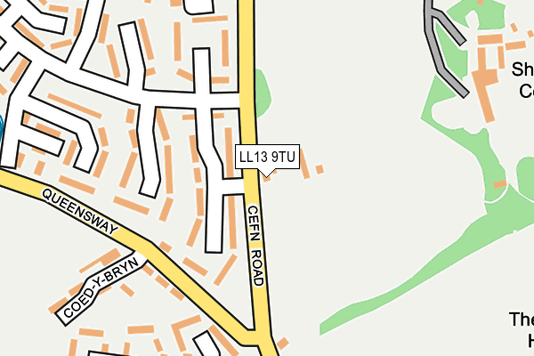 LL13 9TU map - OS OpenMap – Local (Ordnance Survey) LL13 9TU map - OS OpenMap – Local (Ordnance Survey)