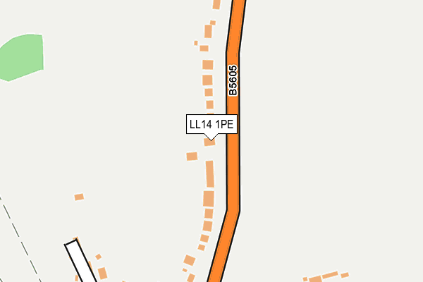 LL14 1PE map - OS OpenMap – Local (Ordnance Survey) LL14 1PE map - OS OpenMap – Local (Ordnance Survey)