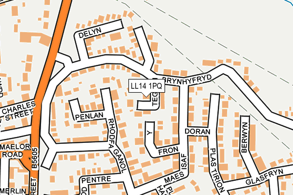 LL14 1PQ map - OS OpenMap – Local (Ordnance Survey) LL14 1PQ map - OS OpenMap – Local (Ordnance Survey)