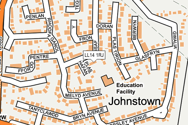 LL14 1RJ map - OS OpenMap – Local (Ordnance Survey) LL14 1RJ map - OS OpenMap – Local (Ordnance Survey)