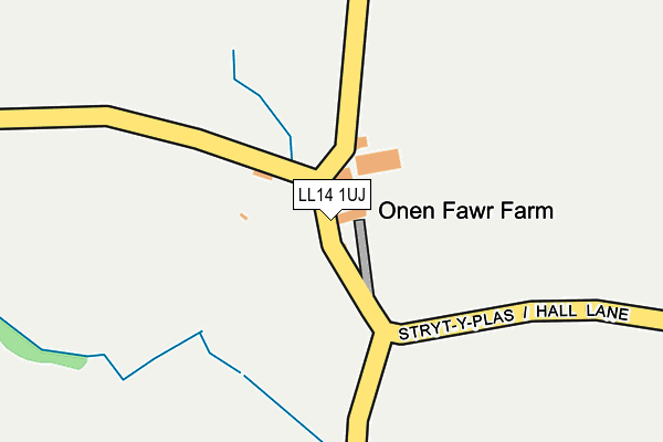 LL14 1UJ map - OS OpenMap – Local (Ordnance Survey) LL14 1UJ map - OS OpenMap – Local (Ordnance Survey)