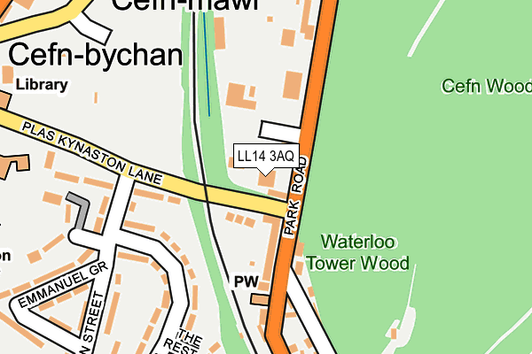 LL14 3AQ map - OS OpenMap – Local (Ordnance Survey) LL14 3AQ map - OS OpenMap – Local (Ordnance Survey)