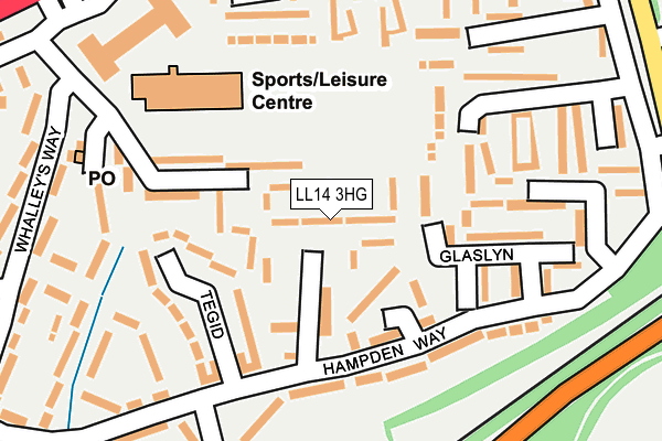 LL14 3HG map - OS OpenMap – Local (Ordnance Survey) LL14 3HG map - OS OpenMap – Local (Ordnance Survey)