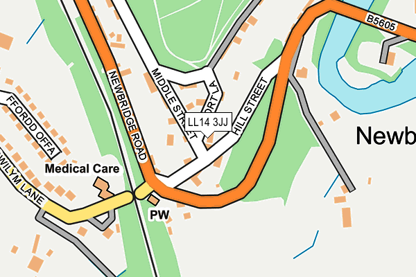 LL14 3JJ map - OS OpenMap – Local (Ordnance Survey) LL14 3JJ map - OS OpenMap – Local (Ordnance Survey)