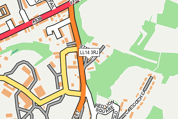 LL14 3RJ map - OS OpenMap – Local (Ordnance Survey) LL14 3RJ map - OS OpenMap – Local (Ordnance Survey)