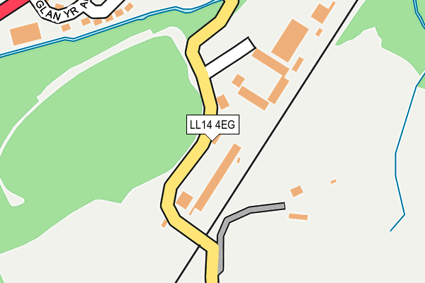 LL14 4EG map - OS OpenMap – Local (Ordnance Survey) LL14 4EG map - OS OpenMap – Local (Ordnance Survey)