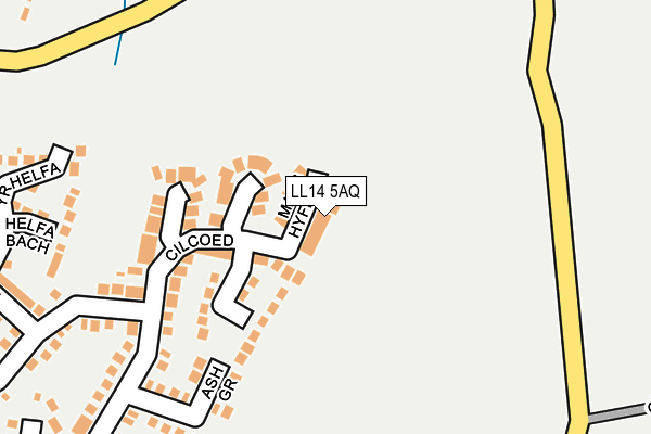 LL14 5AQ map - OS OpenMap – Local (Ordnance Survey) LL14 5AQ map - OS OpenMap – Local (Ordnance Survey)