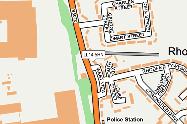 LL14 5HN map - OS OpenMap – Local (Ordnance Survey) LL14 5HN map - OS OpenMap – Local (Ordnance Survey)
