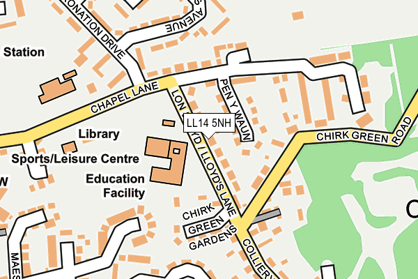 LL14 5NH map - OS OpenMap – Local (Ordnance Survey) LL14 5NH map - OS OpenMap – Local (Ordnance Survey)
