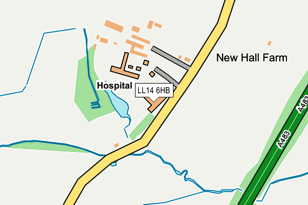 LL14 6HB map - OS OpenMap – Local (Ordnance Survey) LL14 6HB map - OS OpenMap – Local (Ordnance Survey)