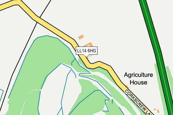 LL14 6HG map - OS OpenMap – Local (Ordnance Survey) LL14 6HG map - OS OpenMap – Local (Ordnance Survey)