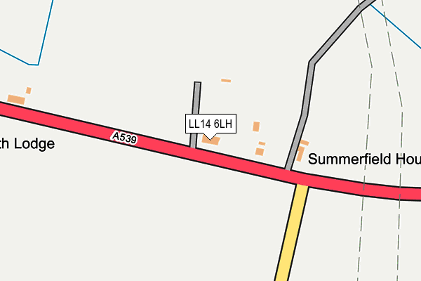 LL14 6LH map - OS OpenMap – Local (Ordnance Survey) LL14 6LH map - OS OpenMap – Local (Ordnance Survey)