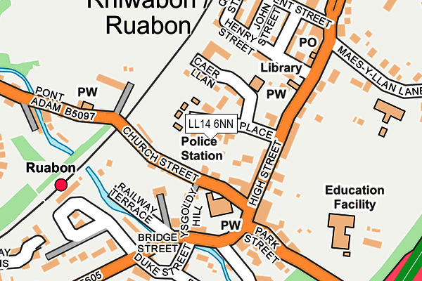 LL14 6NN map - OS OpenMap – Local (Ordnance Survey)