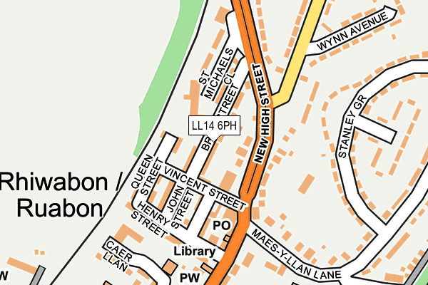 LL14 6PH map - OS OpenMap – Local (Ordnance Survey) LL14 6PH map - OS OpenMap – Local (Ordnance Survey)