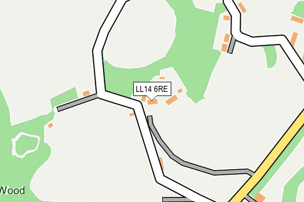 LL14 6RE map - OS OpenMap – Local (Ordnance Survey)