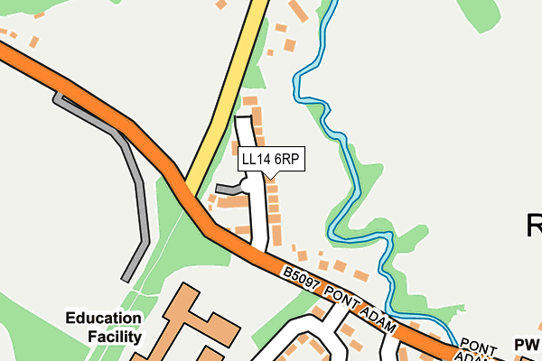 LL14 6RP map - OS OpenMap – Local (Ordnance Survey) LL14 6RP map - OS OpenMap – Local (Ordnance Survey)