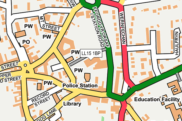 LL15 1BP map - OS OpenMap – Local (Ordnance Survey) LL15 1BP map - OS OpenMap – Local (Ordnance Survey)