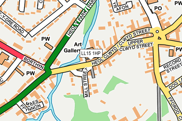 LL15 1HP map - OS OpenMap – Local (Ordnance Survey) LL15 1HP map - OS OpenMap – Local (Ordnance Survey)
