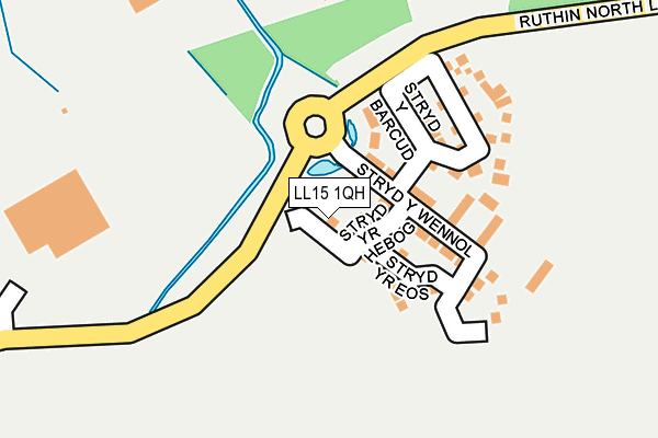 LL15 1QH map - OS OpenMap – Local (Ordnance Survey) LL15 1QH map - OS OpenMap – Local (Ordnance Survey)