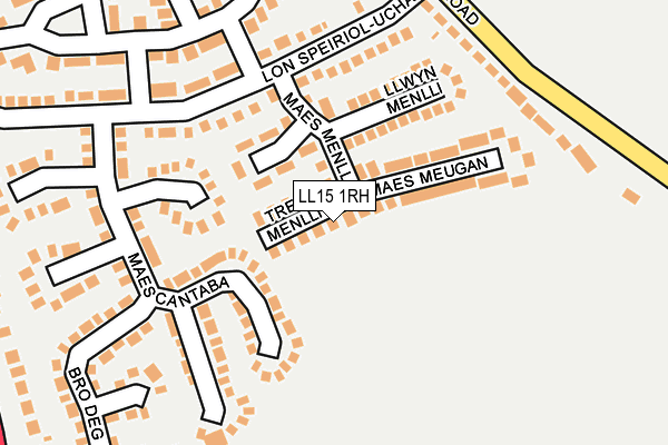 LL15 1RH map - OS OpenMap – Local (Ordnance Survey) LL15 1RH map - OS OpenMap – Local (Ordnance Survey)