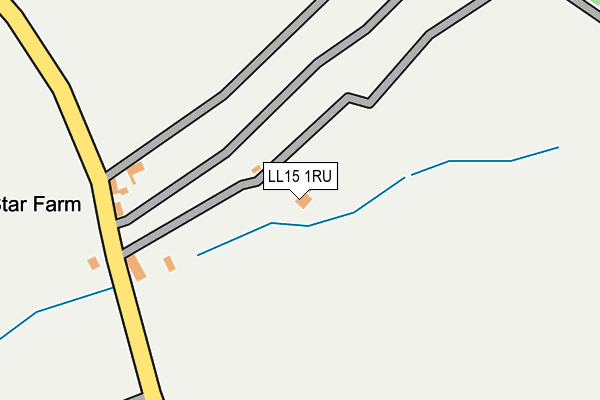 LL15 1RU map - OS OpenMap – Local (Ordnance Survey) LL15 1RU map - OS OpenMap – Local (Ordnance Survey)