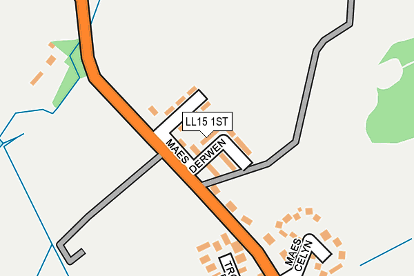 LL15 1ST map - OS OpenMap – Local (Ordnance Survey) LL15 1ST map - OS OpenMap – Local (Ordnance Survey)
