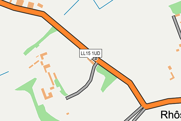 LL15 1UD map - OS OpenMap – Local (Ordnance Survey) LL15 1UD map - OS OpenMap – Local (Ordnance Survey)