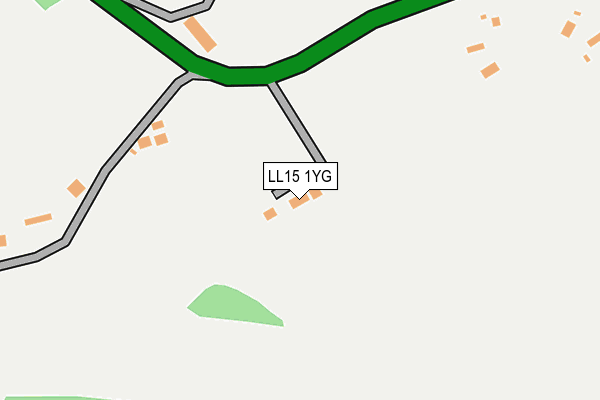 LL15 1YG map - OS OpenMap – Local (Ordnance Survey) LL15 1YG map - OS OpenMap – Local (Ordnance Survey)
