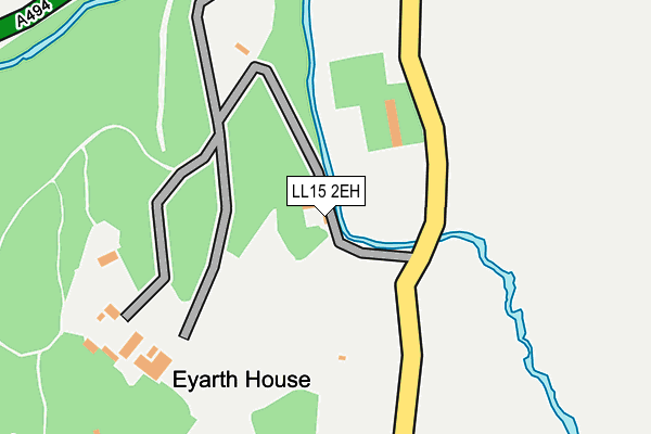 LL15 2EH map - OS OpenMap – Local (Ordnance Survey) LL15 2EH map - OS OpenMap – Local (Ordnance Survey)