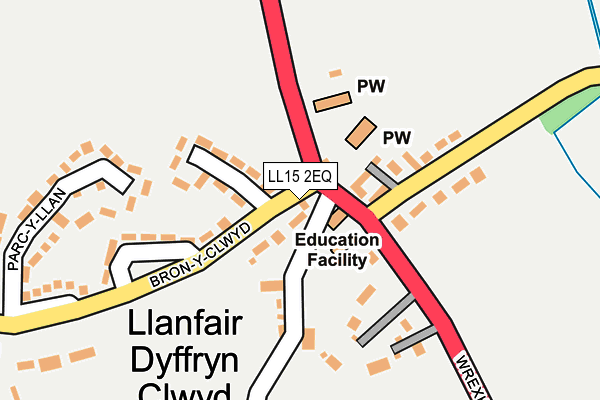 LL15 2EQ map - OS OpenMap – Local (Ordnance Survey) LL15 2EQ map - OS OpenMap – Local (Ordnance Survey)