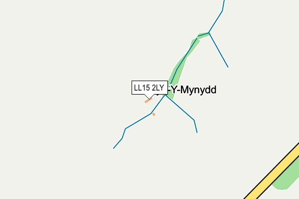 LL15 2LY map - OS OpenMap – Local (Ordnance Survey) LL15 2LY map - OS OpenMap – Local (Ordnance Survey)
