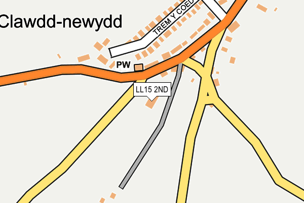 LL15 2ND map - OS OpenMap – Local (Ordnance Survey) LL15 2ND map - OS OpenMap – Local (Ordnance Survey)