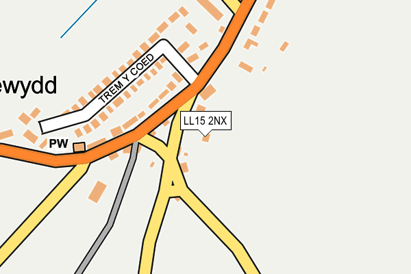 LL15 2NX map - OS OpenMap – Local (Ordnance Survey) LL15 2NX map - OS OpenMap – Local (Ordnance Survey)