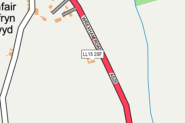 LL15 2SF map - OS OpenMap – Local (Ordnance Survey) LL15 2SF map - OS OpenMap – Local (Ordnance Survey)