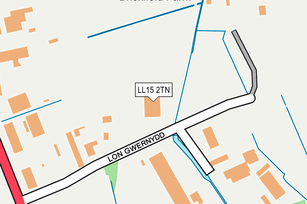 LL15 2TN map - OS OpenMap – Local (Ordnance Survey) LL15 2TN map - OS OpenMap – Local (Ordnance Survey)