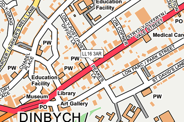 LL16 3AR map - OS OpenMap – Local (Ordnance Survey) LL16 3AR map - OS OpenMap – Local (Ordnance Survey)