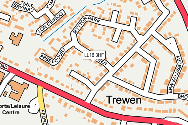 LL16 3HF map - OS OpenMap – Local (Ordnance Survey) LL16 3HF map - OS OpenMap – Local (Ordnance Survey)
