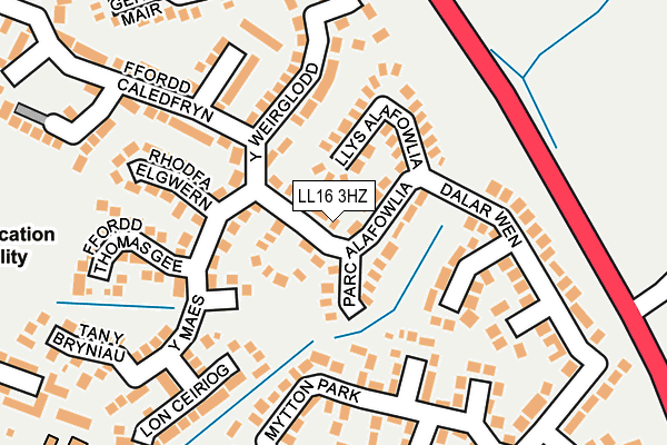 LL16 3HZ map - OS OpenMap – Local (Ordnance Survey) LL16 3HZ map - OS OpenMap – Local (Ordnance Survey)