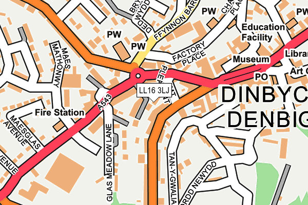 LL16 3LJ map - OS OpenMap – Local (Ordnance Survey) LL16 3LJ map - OS OpenMap – Local (Ordnance Survey)