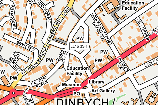 LL16 3SR map - OS OpenMap – Local (Ordnance Survey) LL16 3SR map - OS OpenMap – Local (Ordnance Survey)
