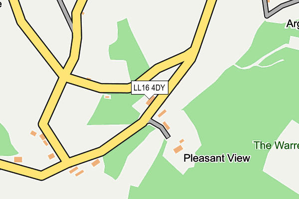 LL16 4DY map - OS OpenMap – Local (Ordnance Survey) LL16 4DY map - OS OpenMap – Local (Ordnance Survey)