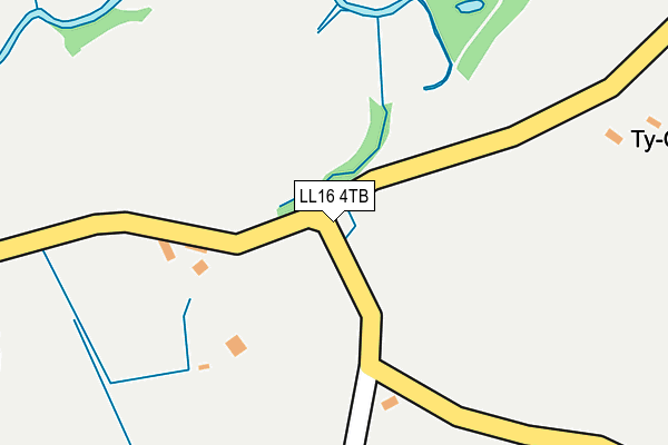 LL16 4TB map - OS OpenMap – Local (Ordnance Survey) LL16 4TB map - OS OpenMap – Local (Ordnance Survey)