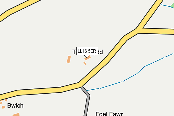 LL16 5ER map - OS OpenMap – Local (Ordnance Survey) LL16 5ER map - OS OpenMap – Local (Ordnance Survey)