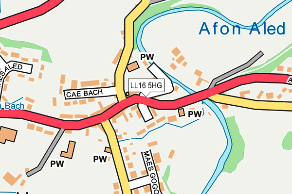 LL16 5HG map - OS OpenMap – Local (Ordnance Survey) LL16 5HG map - OS OpenMap – Local (Ordnance Survey)