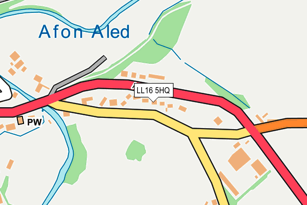 LL16 5HQ map - OS OpenMap – Local (Ordnance Survey) LL16 5HQ map - OS OpenMap – Local (Ordnance Survey)
