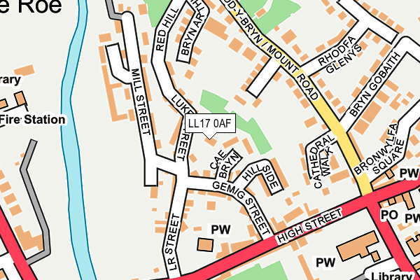 LL17 0AF map - OS OpenMap – Local (Ordnance Survey) LL17 0AF map - OS OpenMap – Local (Ordnance Survey)