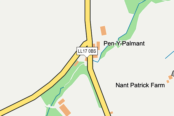 LL17 0BS map - OS OpenMap – Local (Ordnance Survey) LL17 0BS map - OS OpenMap – Local (Ordnance Survey)