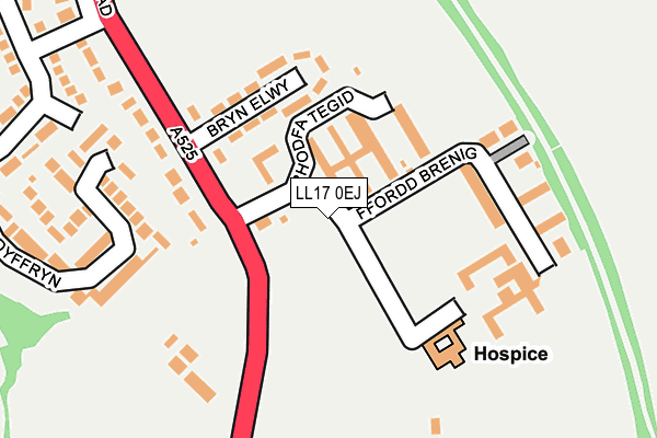 LL17 0EJ map - OS OpenMap – Local (Ordnance Survey) LL17 0EJ map - OS OpenMap – Local (Ordnance Survey)