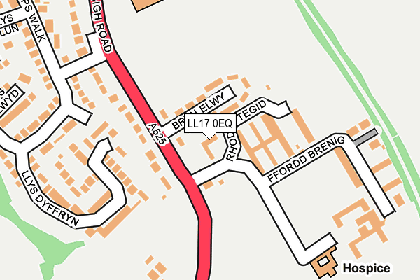 LL17 0EQ map - OS OpenMap – Local (Ordnance Survey) LL17 0EQ map - OS OpenMap – Local (Ordnance Survey)
